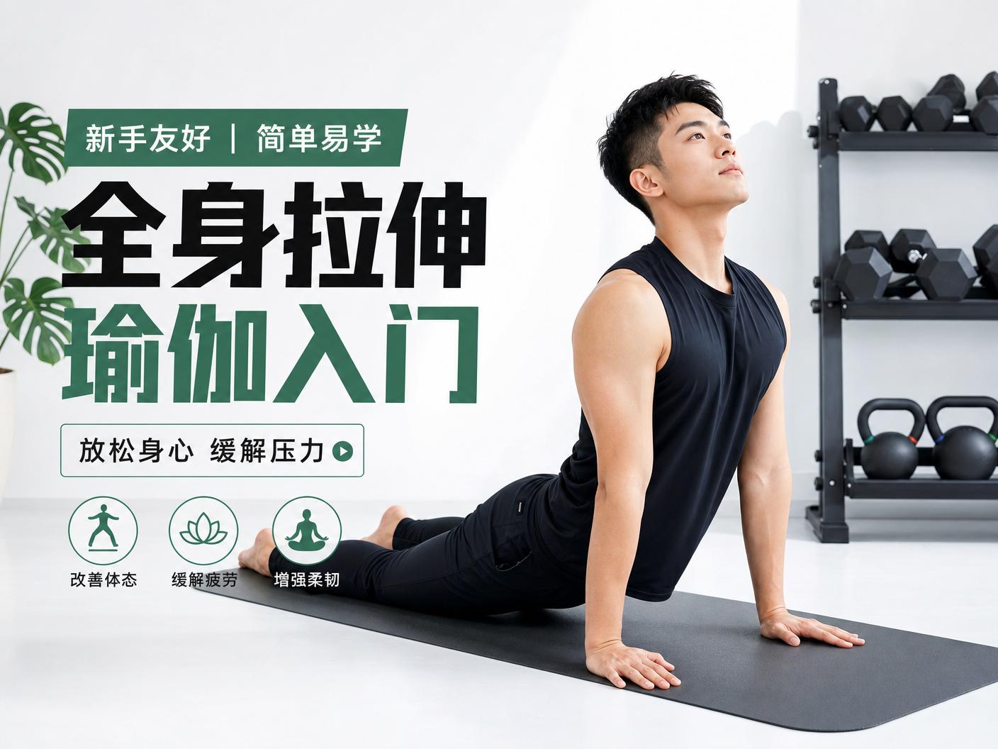 糖心-【糖心】全身拉伸瑜伽入门传媒教程，放松身心缓解压力